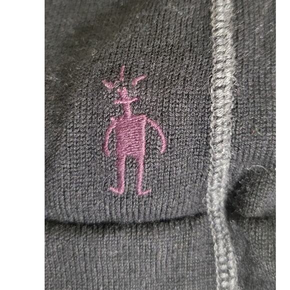 Smartwool Sweater Base Layer Womens Medium Black Quarter Zip Merino Wool Sweater - Picture 10 of 13